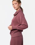 Mina Zip Up Jacket (Plum) - Top - Yakira Bella