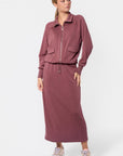 Mina Zip Up Jacket (Plum) - Top - Yakira Bella