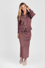 Mina Zip Up Jacket (Plum) - Top - Yakira Bella