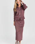 Mina Zip Up Jacket (Plum) - Top - Yakira Bella