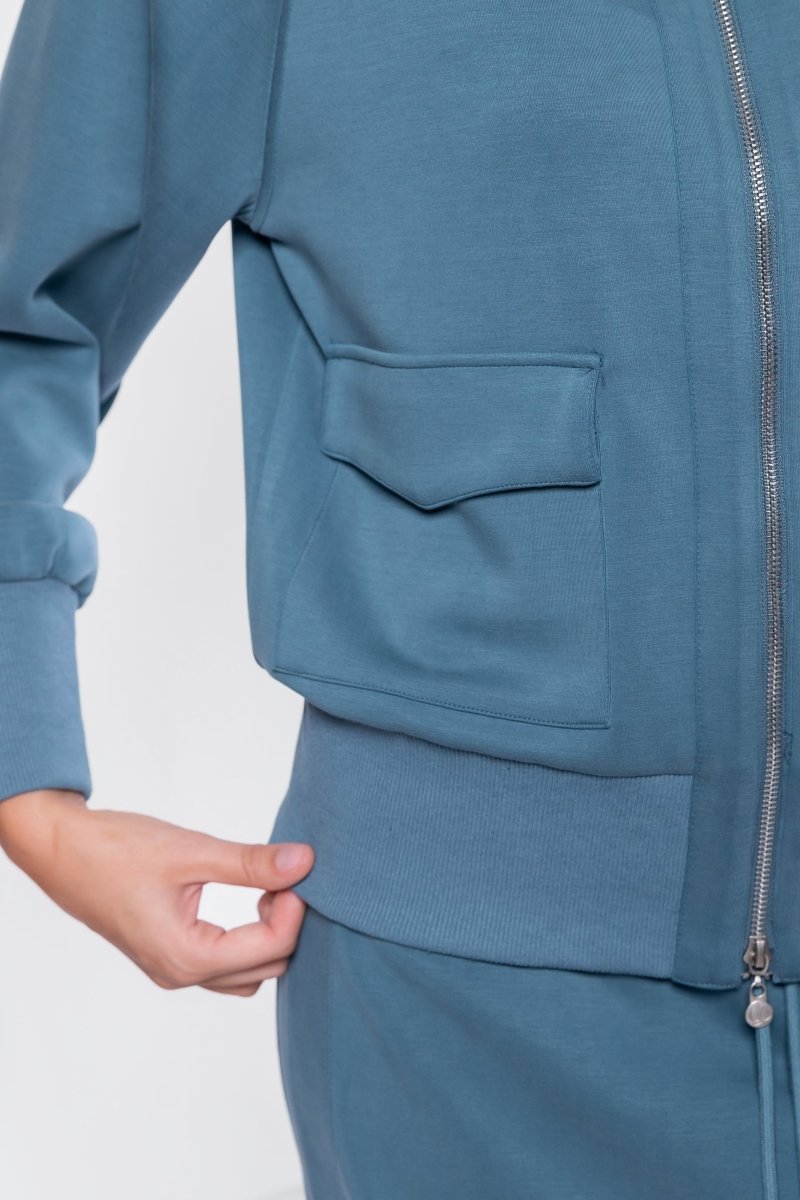 Mina Zip Up Jacket (Sage) - Top - Yakira Bella