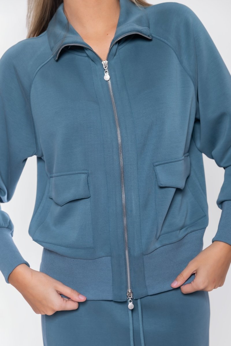 Mina Zip Up Jacket (Sage) - Top - Yakira Bella