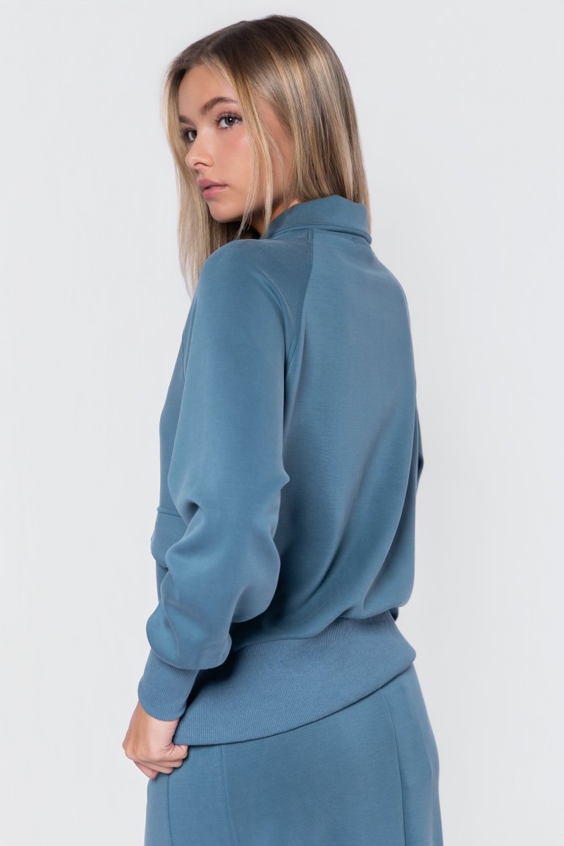 Mina Zip Up Jacket (Sage) - Top - Yakira Bella
