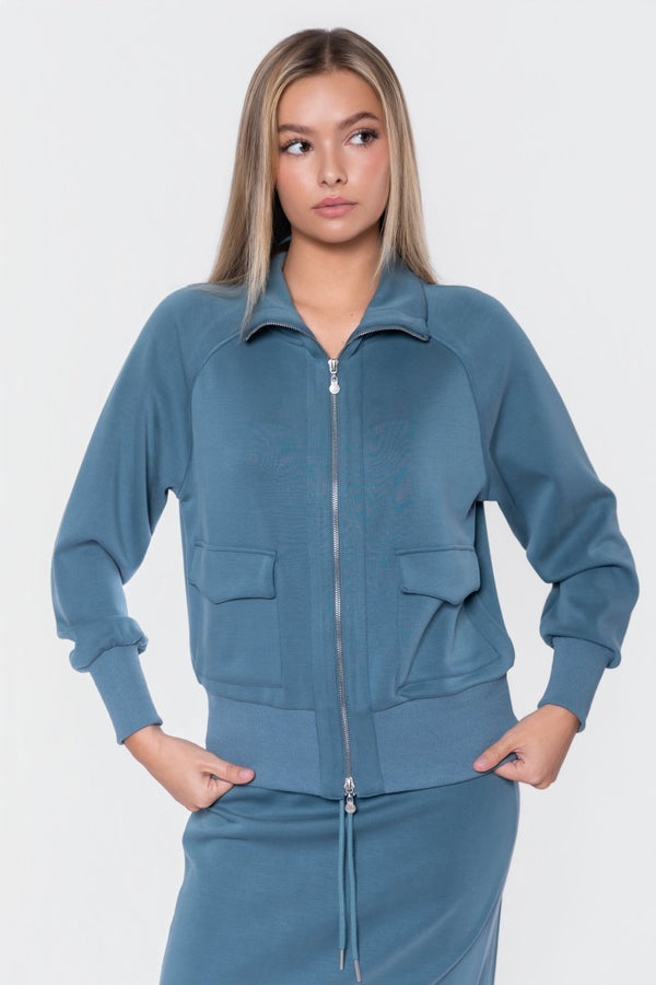 Mina Zip Up Jacket (Sage) - Top - Yakira Bella