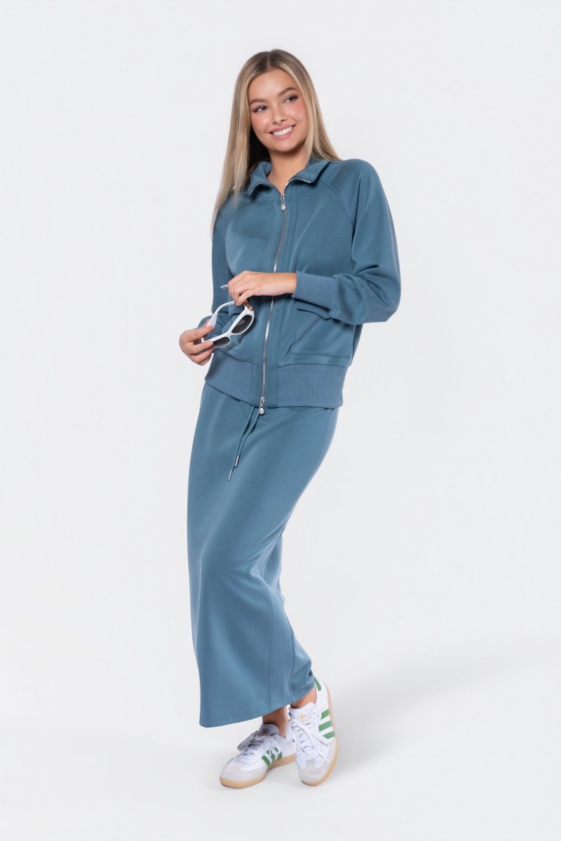 Mina Zip Up Jacket (Sage) - Top - Yakira Bella