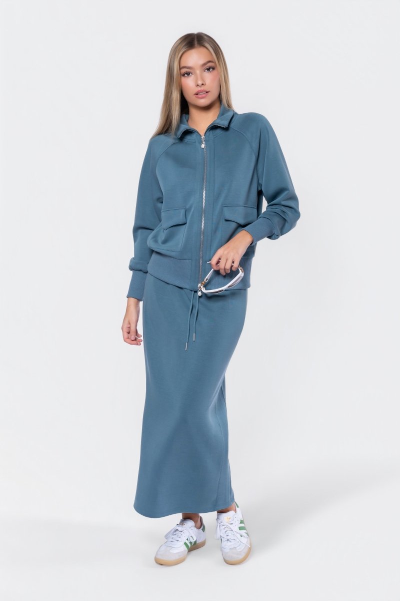 Mina Zip Up Jacket (Sage) - Top - Yakira Bella