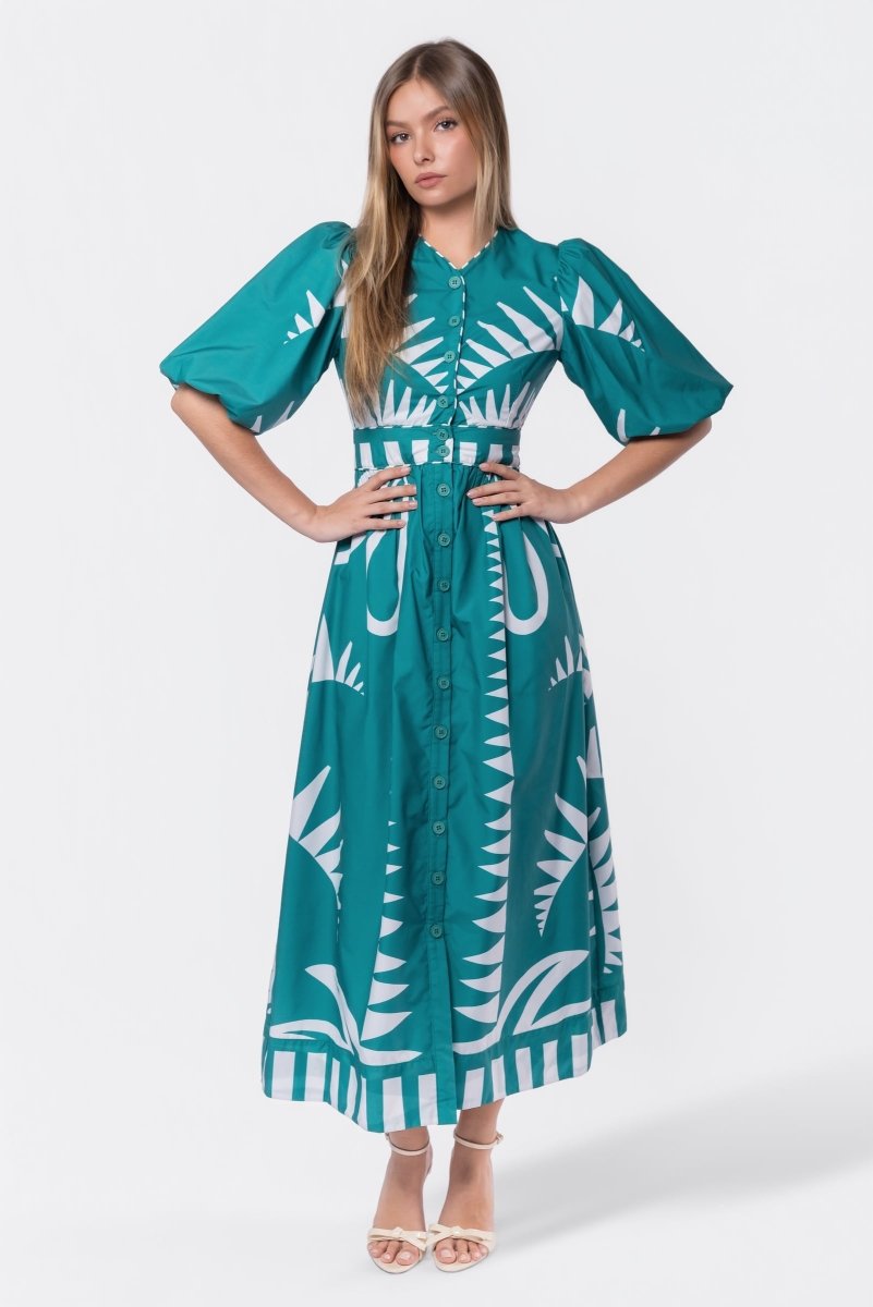 Mirella Dress (Green) - Dress - Yakira Bella