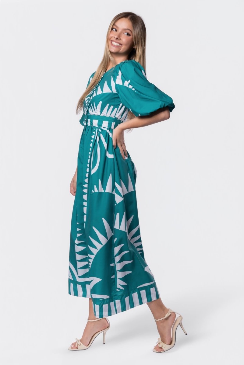 Mirella Dress (Green) - Dress - Yakira Bella