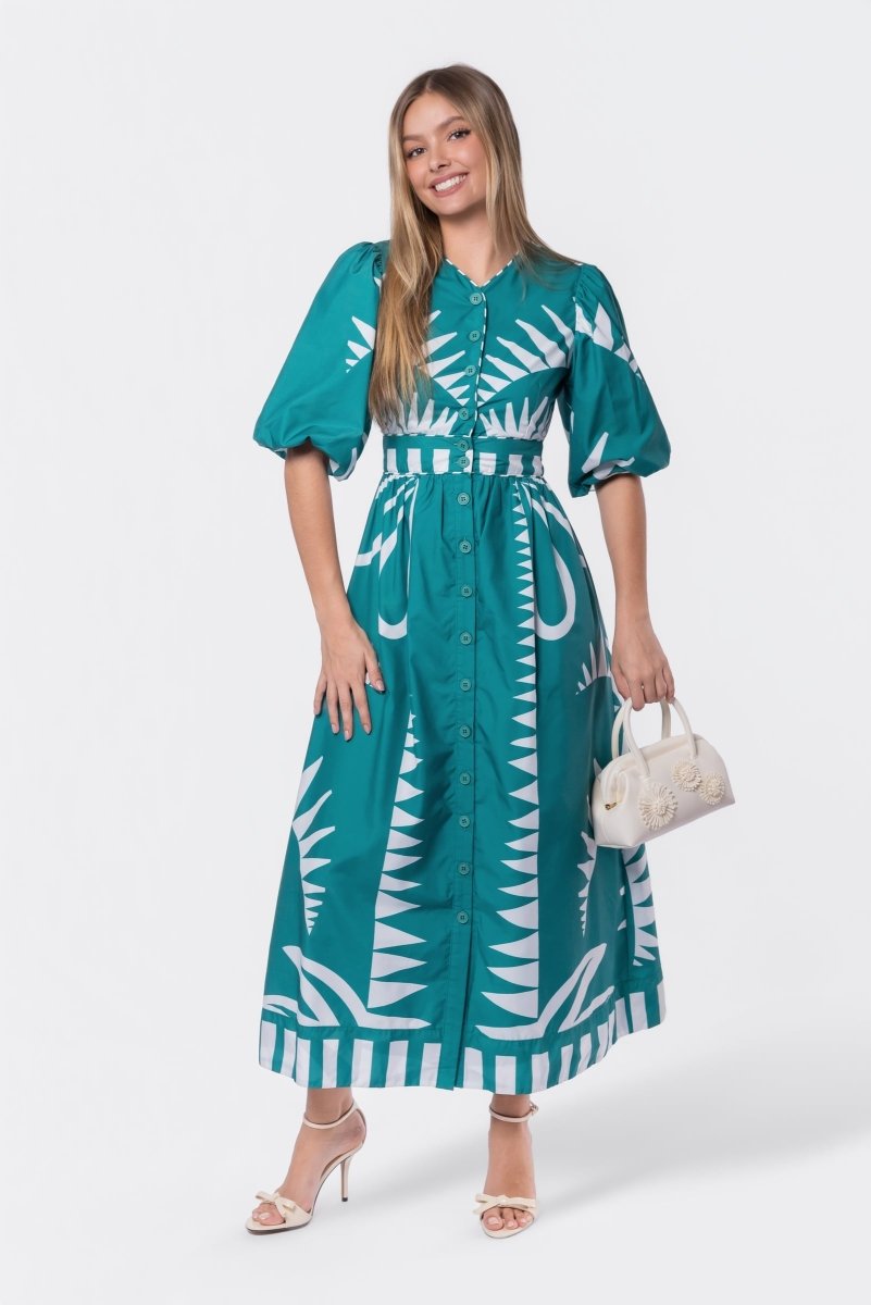 Mirella Dress (Green) - Dress - Yakira Bella