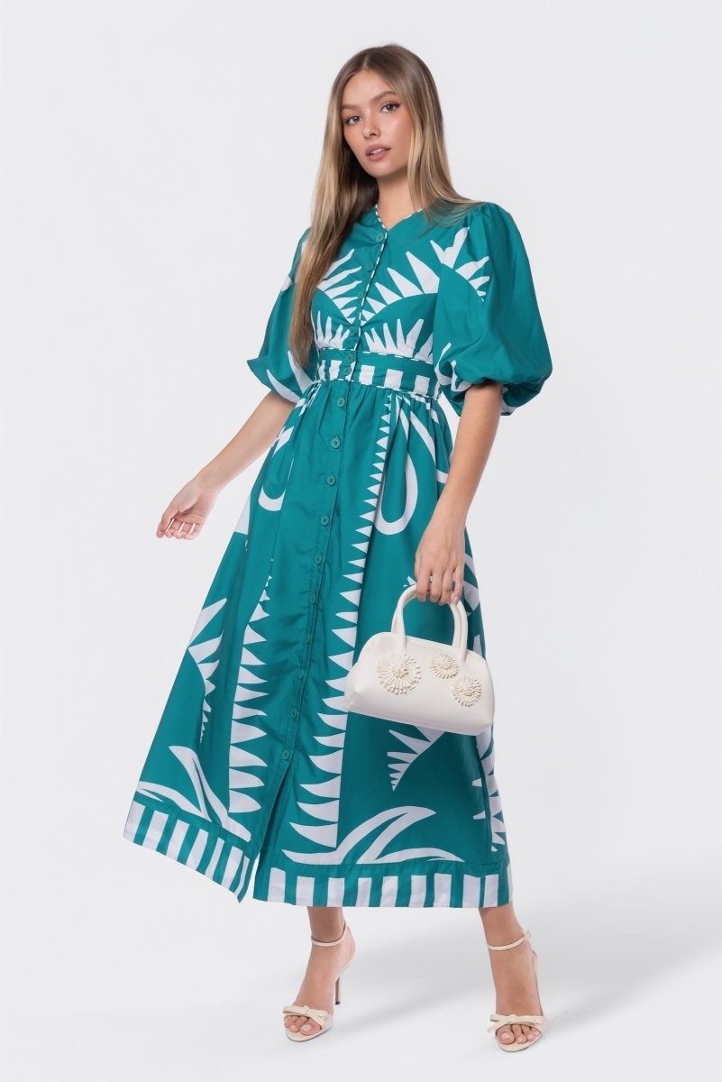 Mirella Dress (Green) - Dress - Yakira Bella