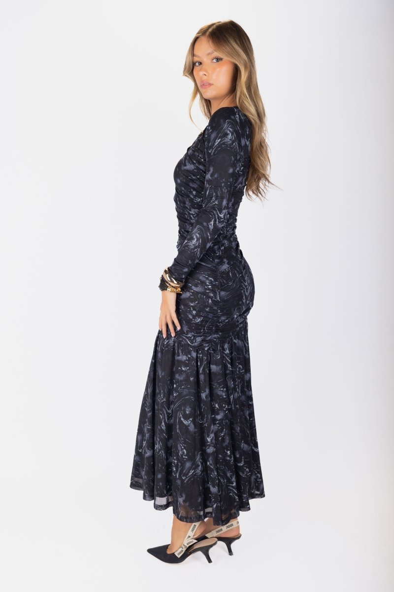 Miri Dress (Black Grey) - Dress - Yakira Bella