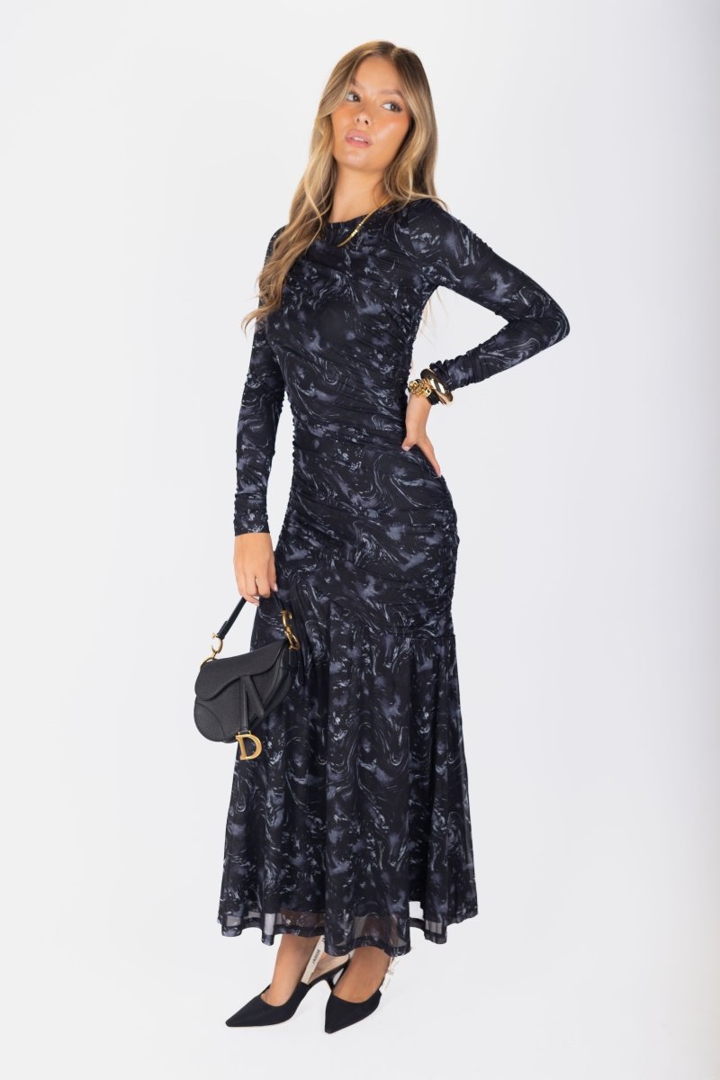 Miri Dress (Black Grey) - Dress - Yakira Bella