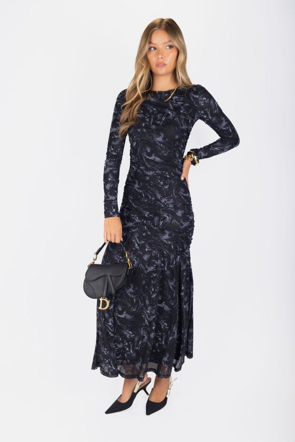 Miri Dress (Black Grey) - Dress - Yakira Bella