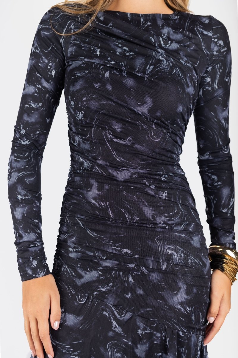 Miri Dress (Black Grey) - Dress - Yakira Bella