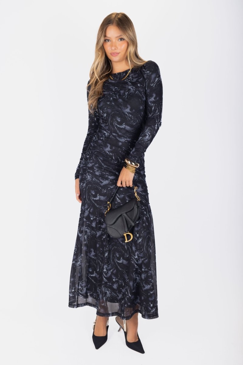 Miri Dress (Black Grey) - Dress - Yakira Bella