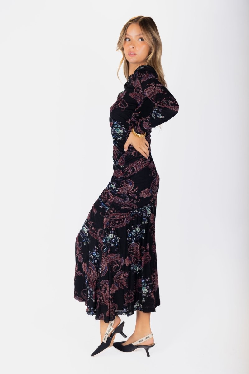 Miri Dress (Black Ground) - Dress - Yakira Bella