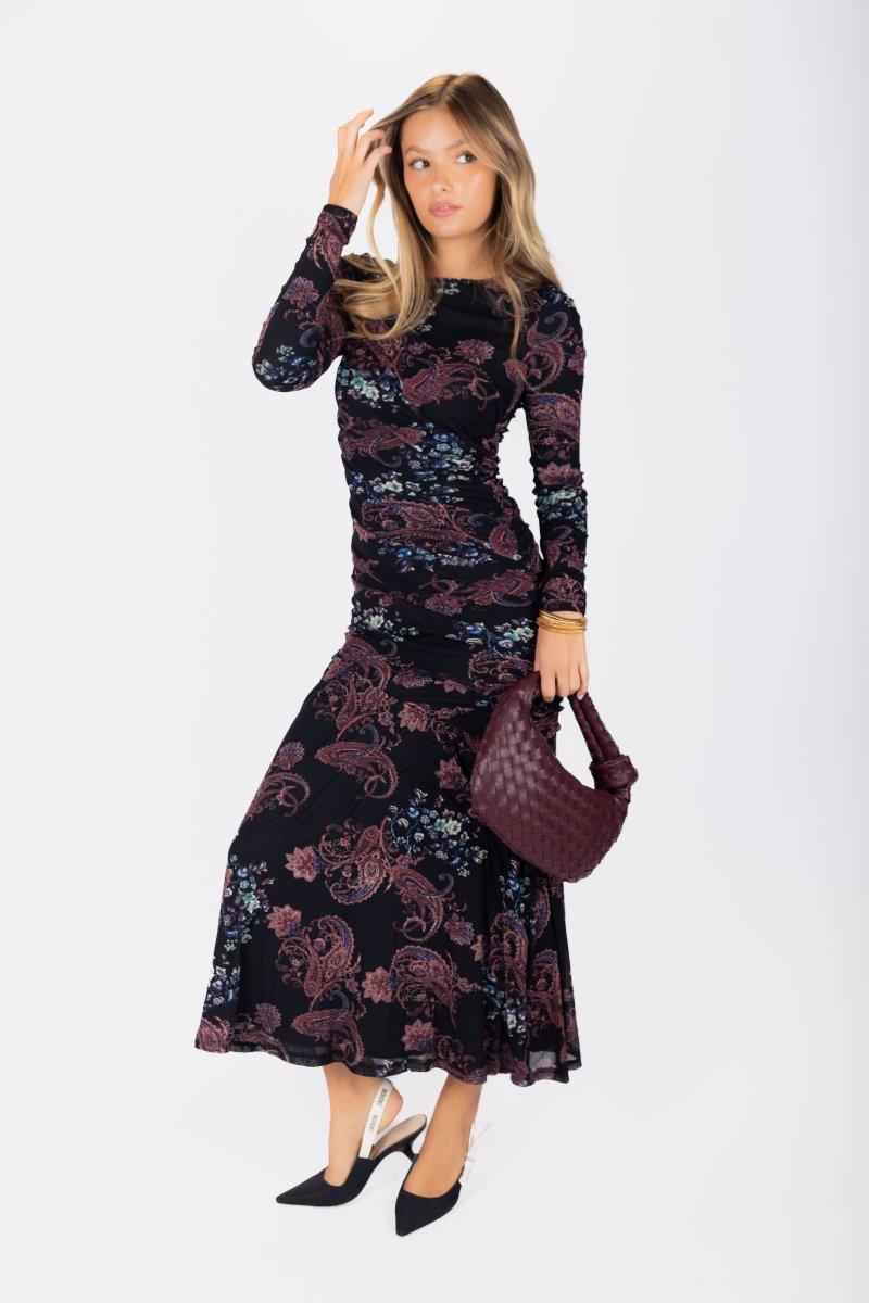 Miri Dress (Black Ground) - Dress - Yakira Bella