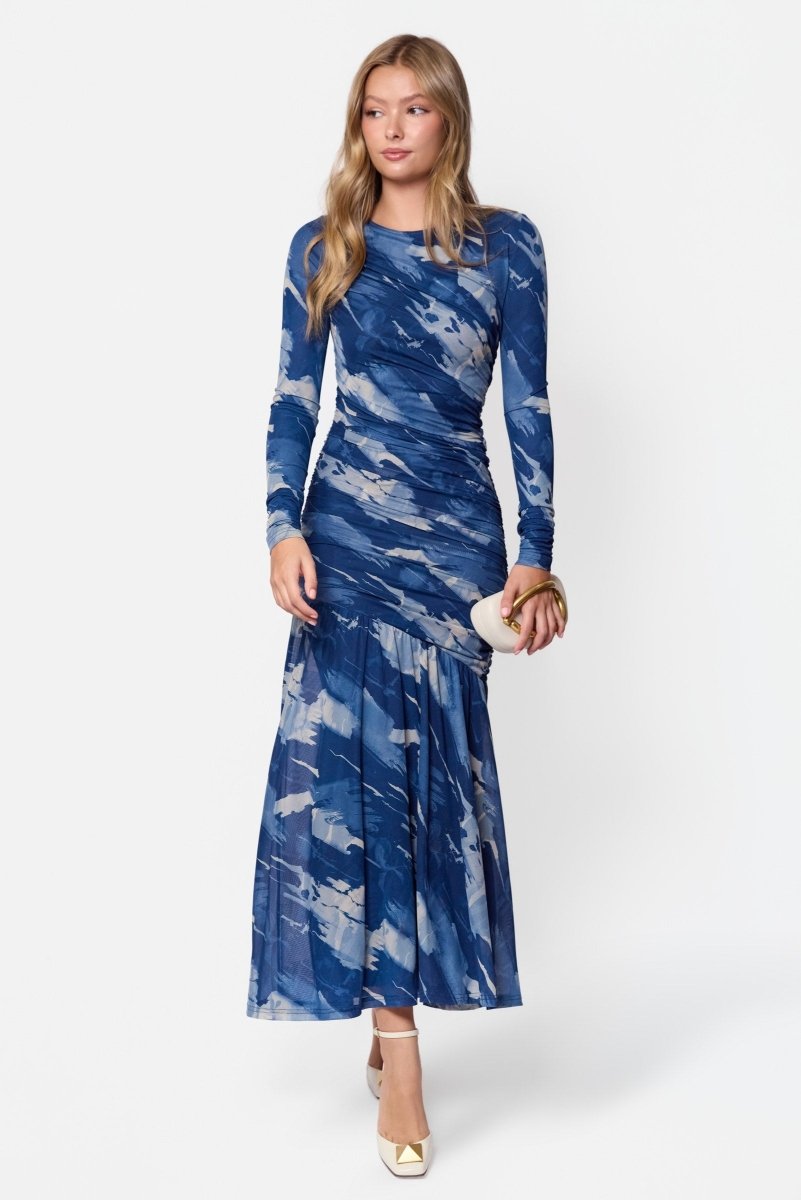 Miri Dress (Blue Beige) - Dress - Yakira Bella