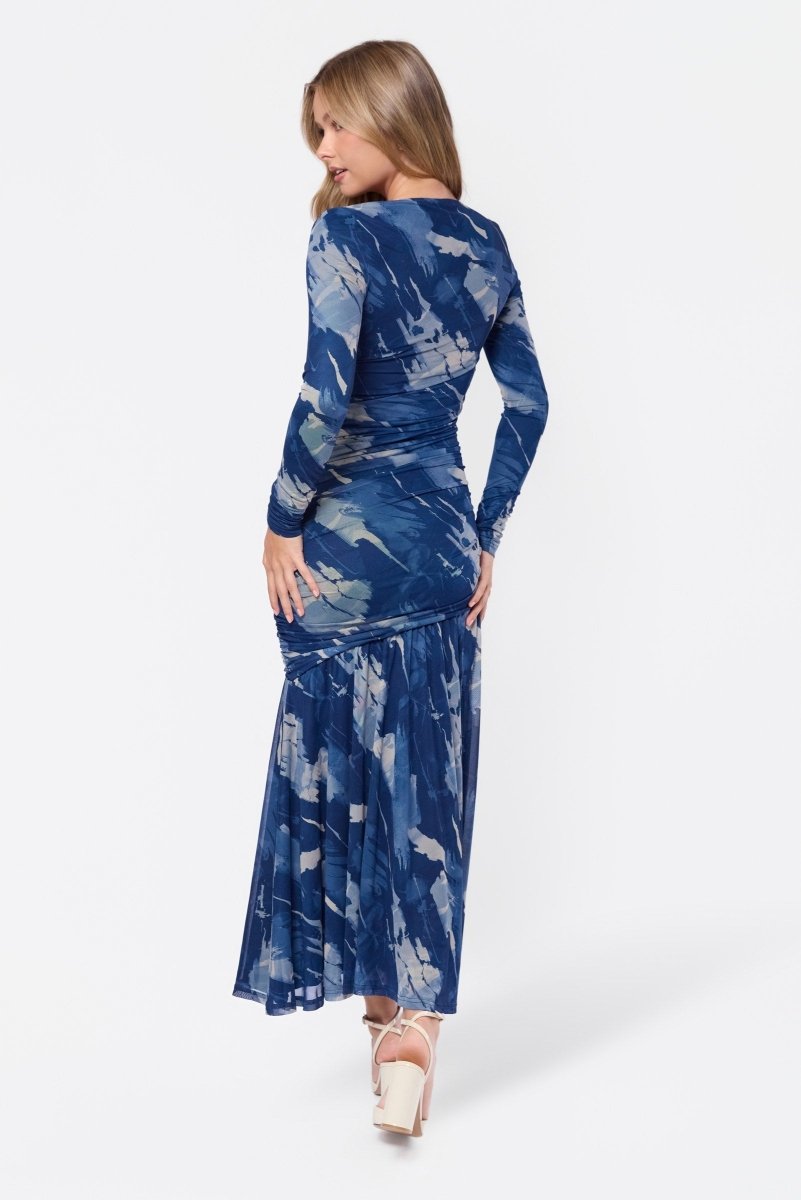 Miri Dress (Blue Beige) - Dress - Yakira Bella