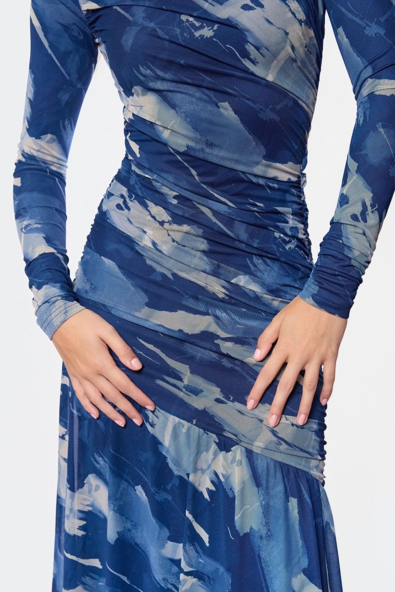 Miri Dress (Blue Beige) - Dress - Yakira Bella
