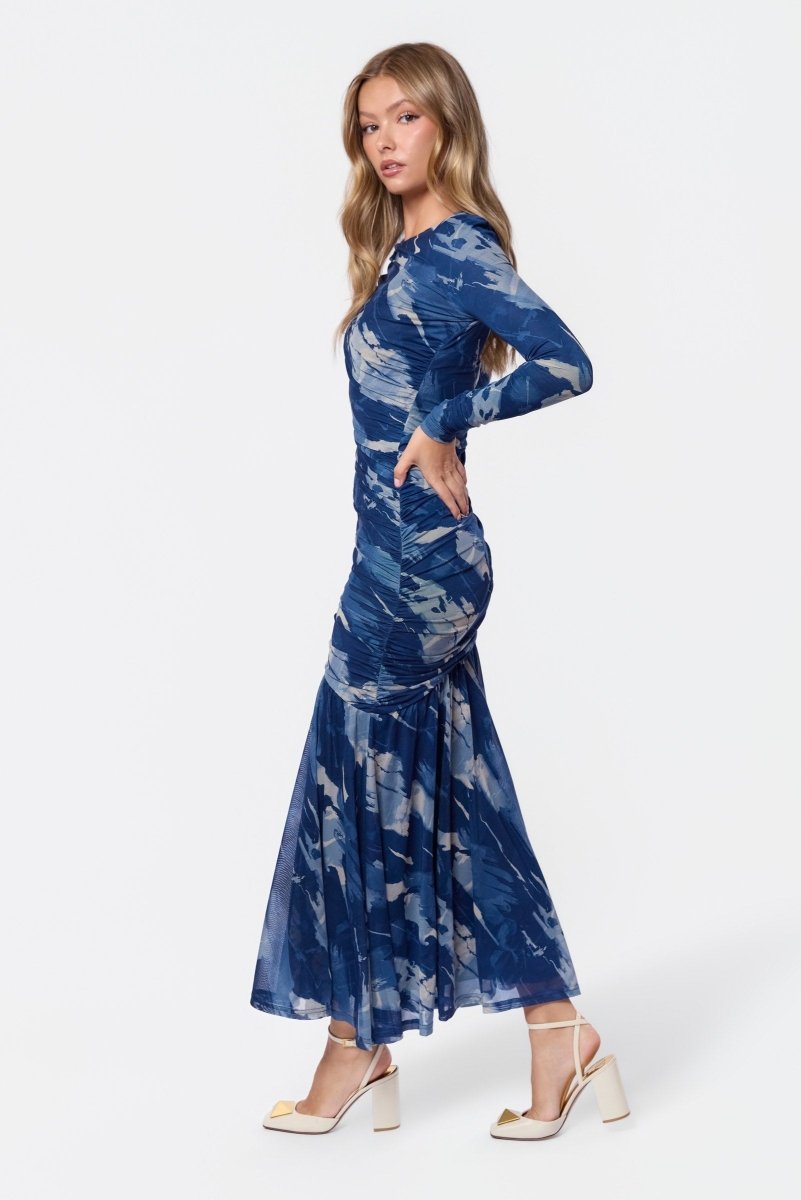 Miri Dress (Blue Beige) - Dress - Yakira Bella