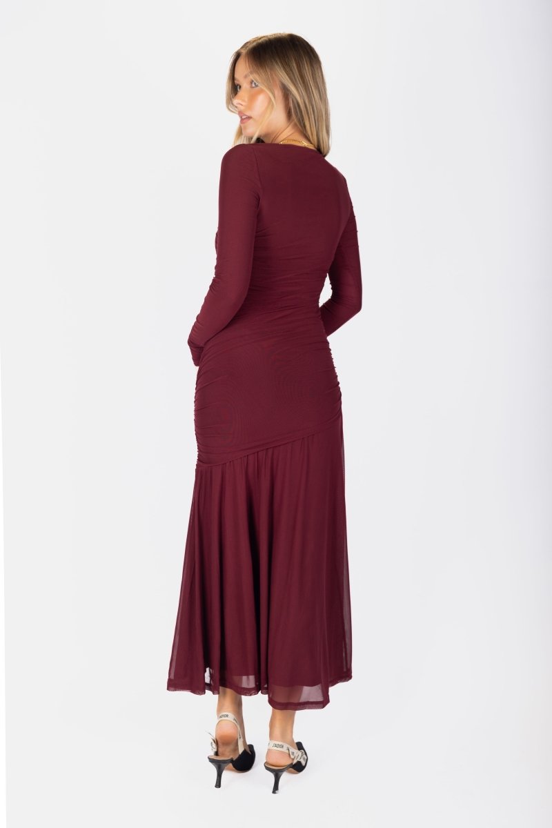 Miri Dress (Burgundy) - Dress - Yakira Bella