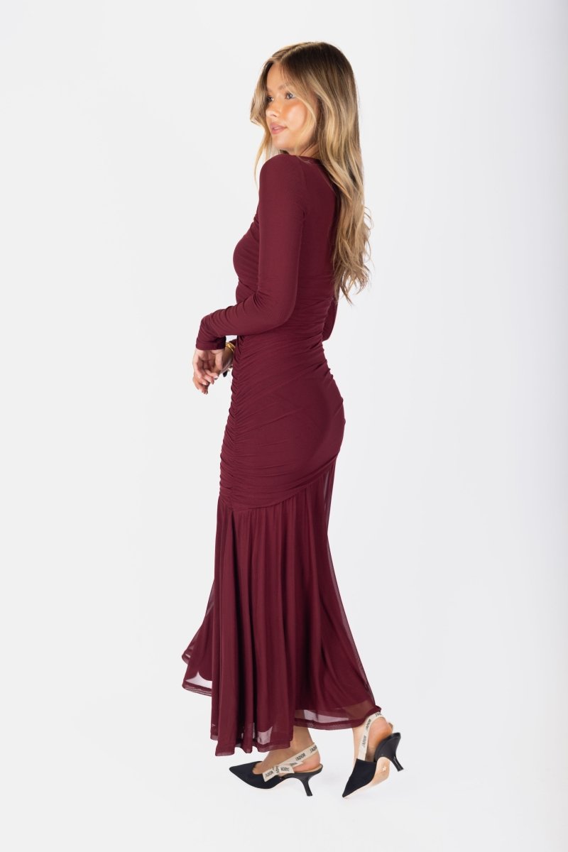 Miri Dress (Burgundy) - Dress - Yakira Bella