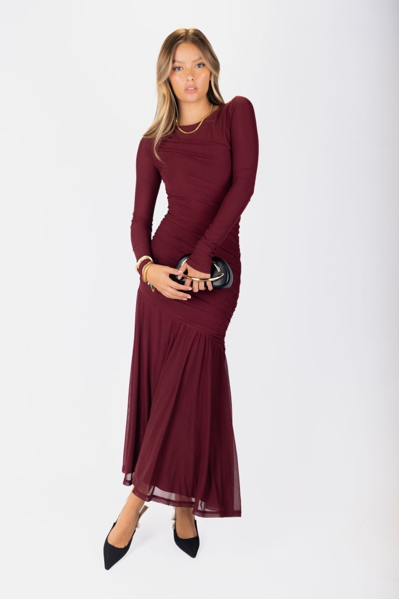 Miri Dress (Burgundy) - Dress - Yakira Bella