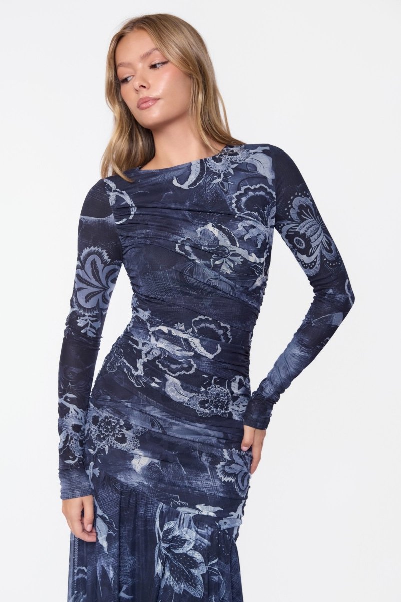 Miri Dress (Grey Pattern) - Dress - Yakira Bella