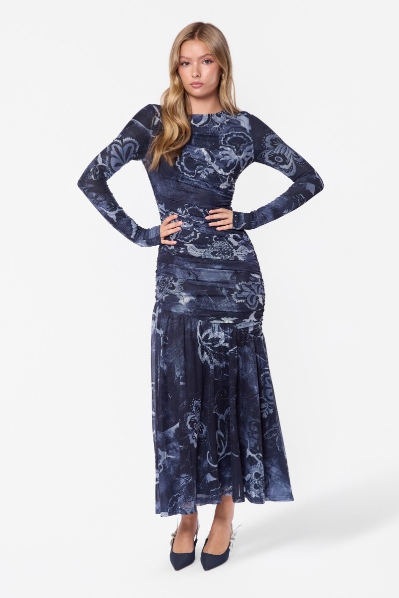 Miri Dress (Grey Pattern) - Dress - Yakira Bella