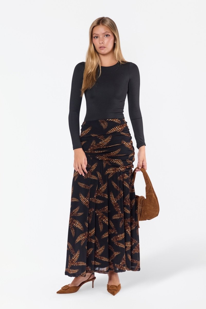Miri Skirt (Black Brown) - Skirt - Yakira Bella