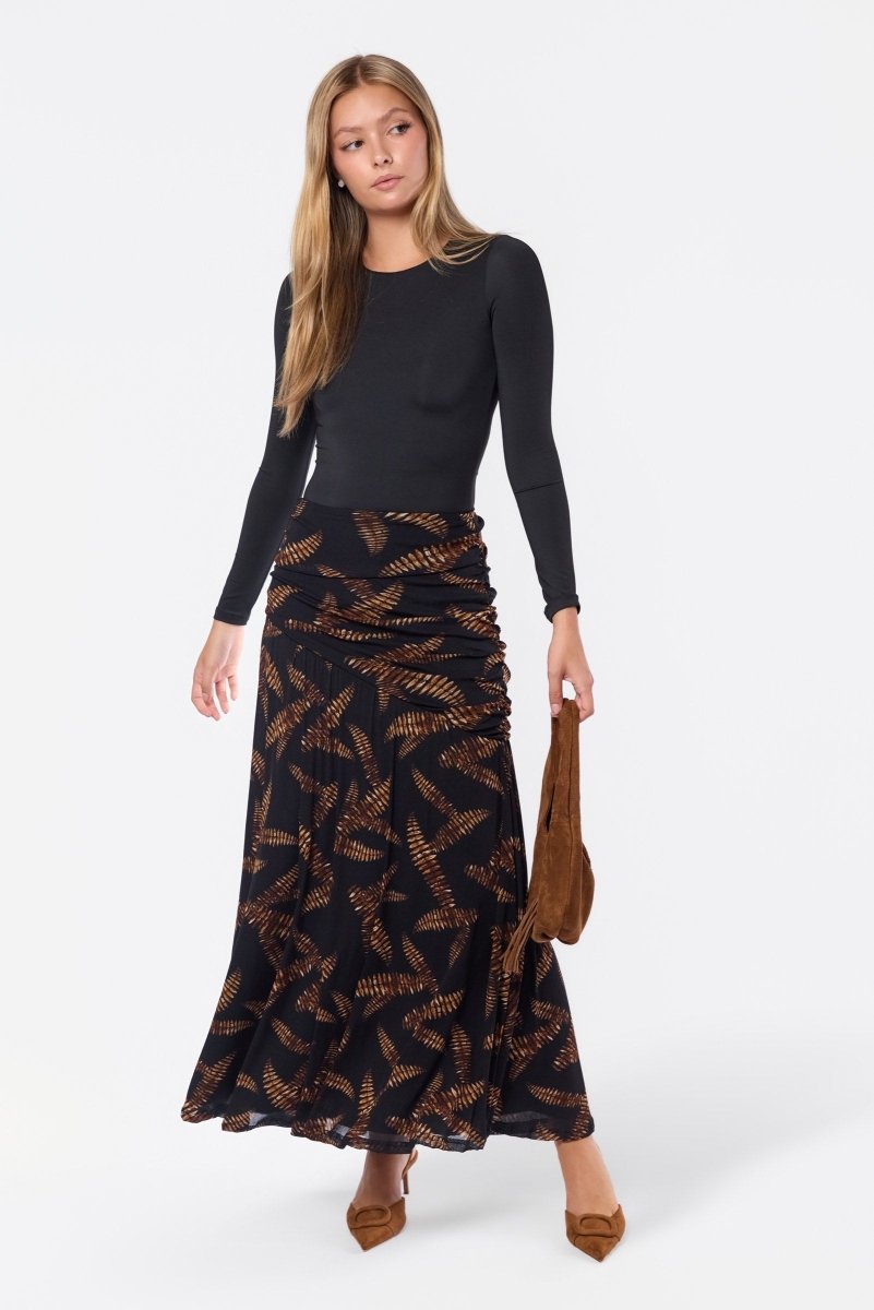 Miri Skirt (Black Brown) - Skirt - Yakira Bella