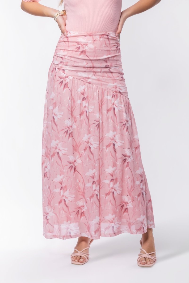 Miri Skirt (Pink Pattern) - Skirt - Yakira Bella