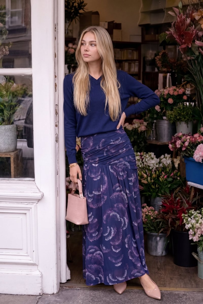 Miri Skirt (Purple Pattern) - Skirt - Yakira Bella