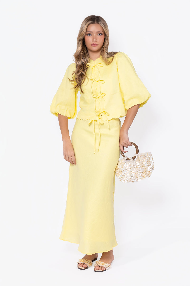 Molly Skirt (Light Yellow) - Skirt - Yakira Bella