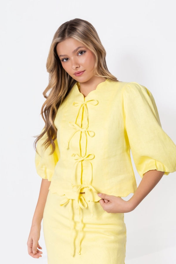 Molly Top (Light Yellow) - Top - Yakira Bella