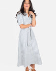 MONIKA DRESS (BLUE STRIPE) - Dress - Yakira Bella