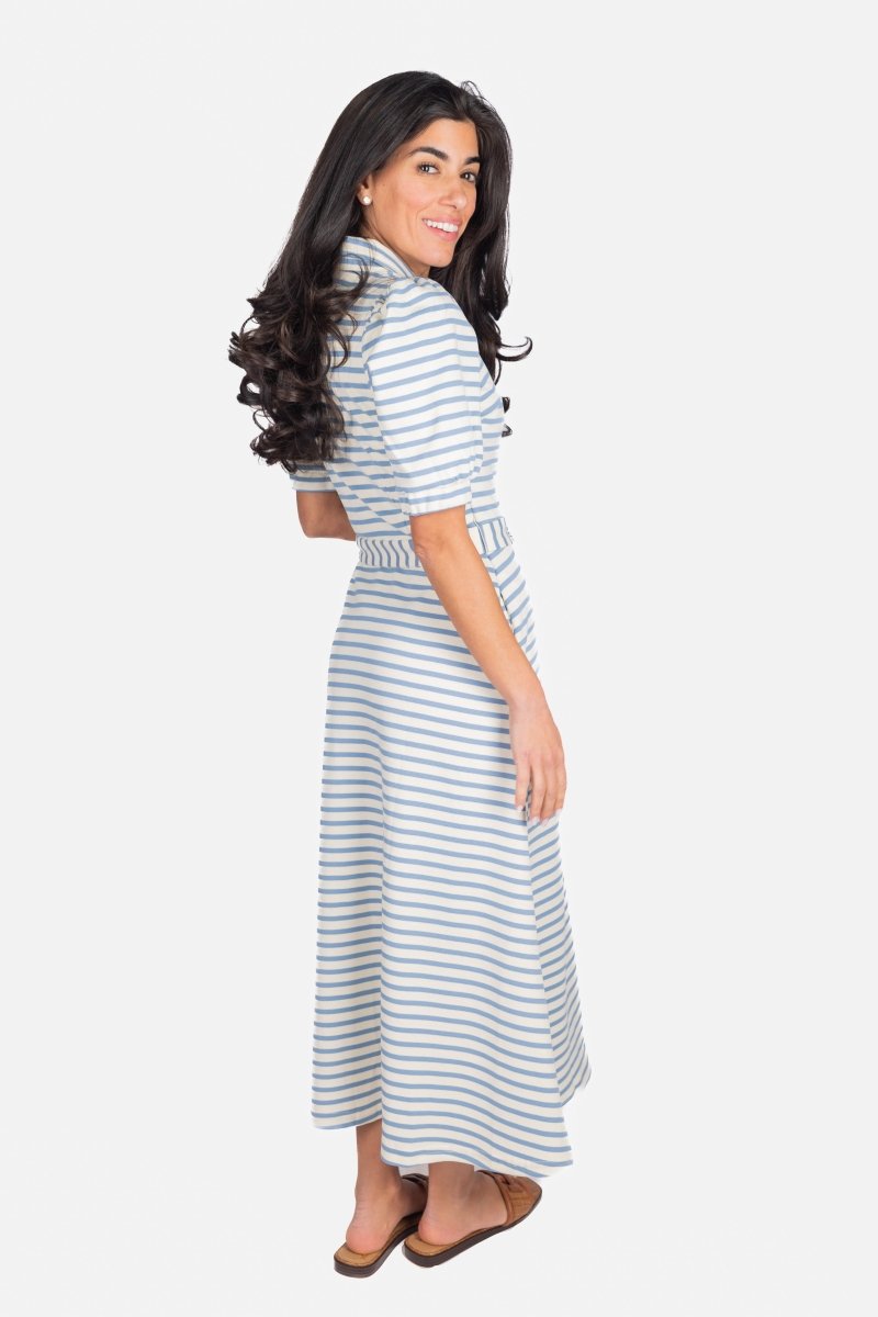 MONIKA DRESS (BLUE STRIPE) - Dress - Yakira Bella