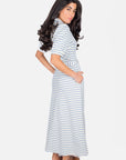 MONIKA DRESS (BLUE STRIPE) - Dress - Yakira Bella