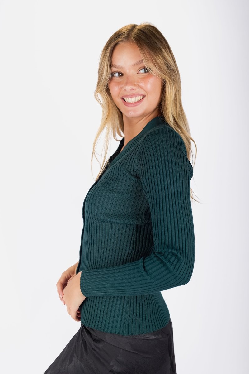 Moss Cardigan (Dark Green) - Top - Yakira Bella