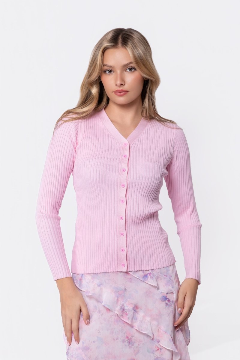 Moss Cardigan (Light Pink) - Top - Yakira Bella