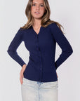 Moss Cardigan (Navy) - Top - Yakira Bella