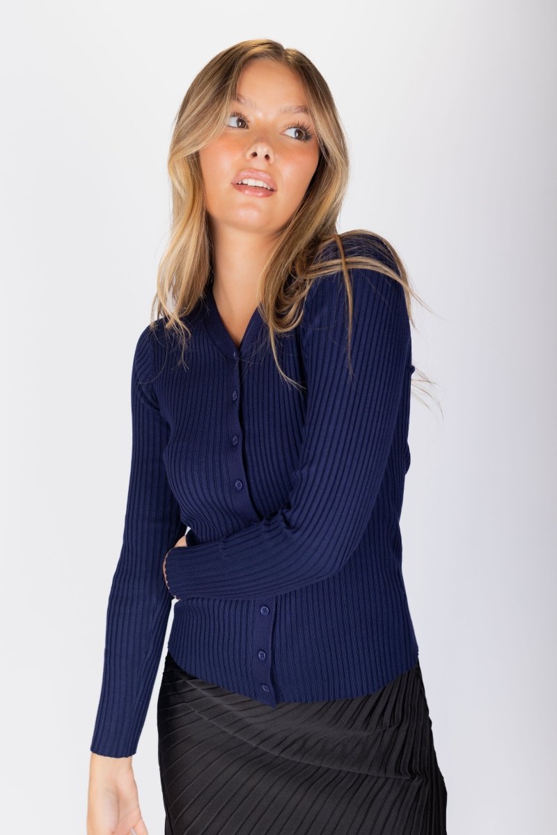 Moss Cardigan (Navy) - Top - Yakira Bella