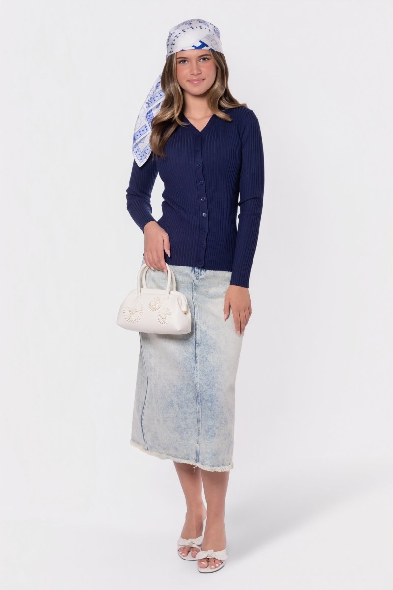 Moss Cardigan (Navy) - Top - Yakira Bella