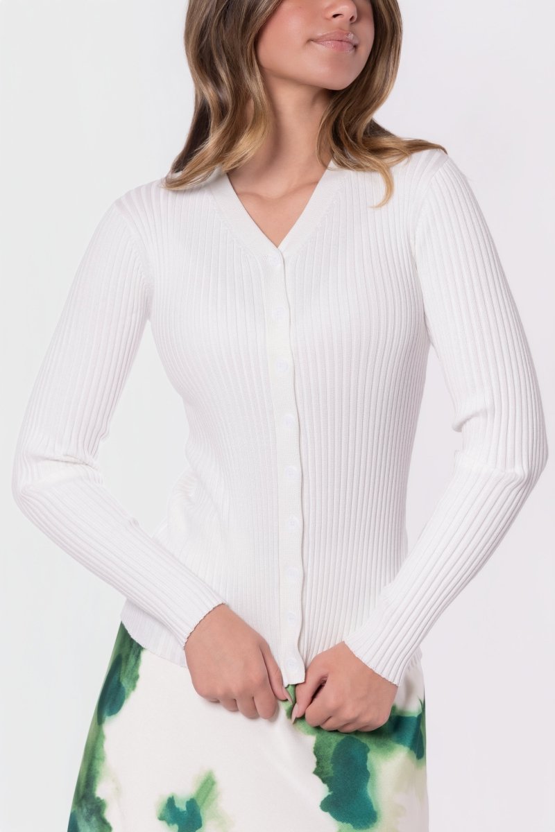 Moss Cardigan (White) - Top - Yakira Bella