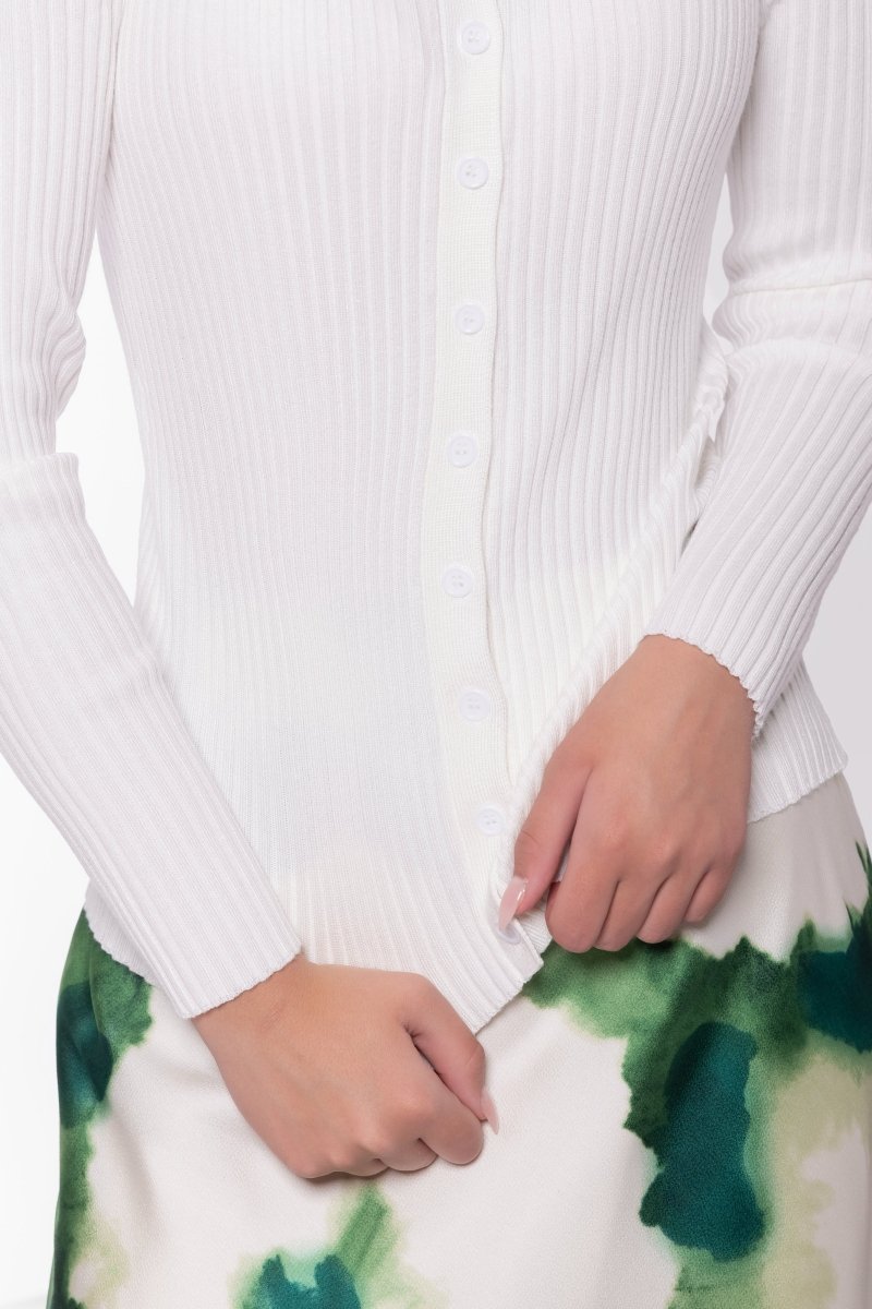 Moss Cardigan (White) - Top - Yakira Bella