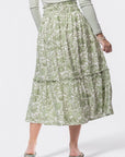 Nancy Skirt (White/Green) - Skirt - Yakira Bella
