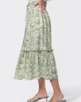 Nancy Skirt (White/Green) - Skirt - Yakira Bella