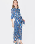 NAOMI DRESS 3/4 SLEEVES (BLUE) - Dress - Yakira Bella