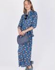 NAOMI DRESS 3/4 SLEEVES (BLUE) - Dress - Yakira Bella